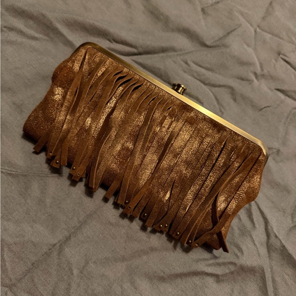 HOBO international Lauren wallet clutch Suede fringe - Picture 5 of 10
